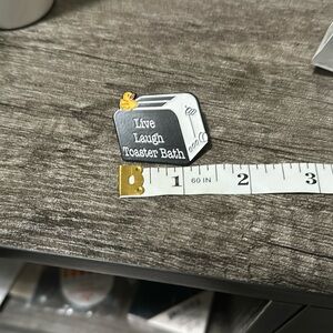 Live Laugh Toaster Bath Duck Enamel Pin